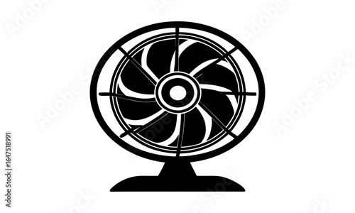 Download Electric Fan Silhouette  Vector Illustration Eps File For Design.
