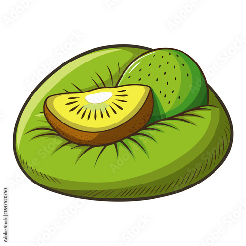 kiwi fruit isolated on white