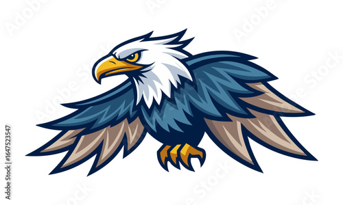 Download Eagle Gym Carlo Vector Illustration . This Icon Concept Isolated Premium Vector. Flat Cartoon Style Svg File For Design.