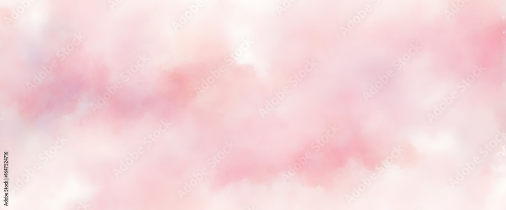 Fototapeta premium Soft Pink Abstract Watercolor Background, Gentle Dreamy Blurry Texture, Pastel Sky Art, ai