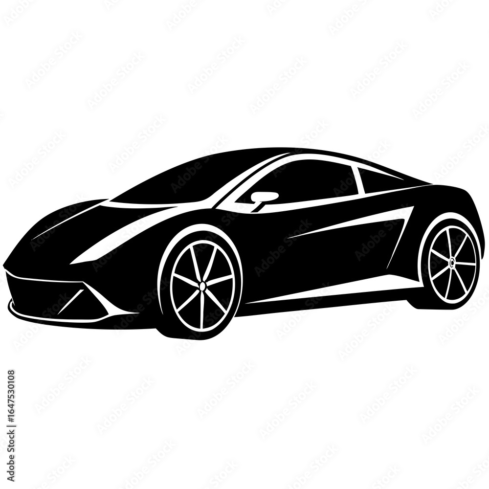 Naklejka premium sport car vector illustration on white background