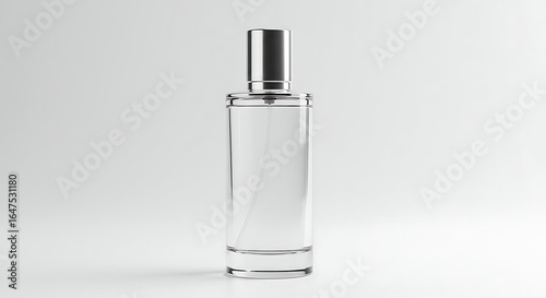 Minimalist and Modern Perfume Bottle Product Shot on Light Background for Advertising Campaign or Web Design Purposes