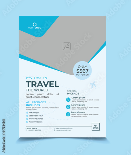 Travel and tour social media post instagram post or web banner template