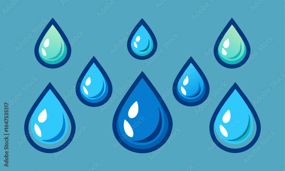 Download Set Of Water Drops. Vector Illustration . This Icon Concept Isolated Premium Vector. Download Set Of Water Drops. Vector Illustration . This Icon Concept Isolated Premium Vector.