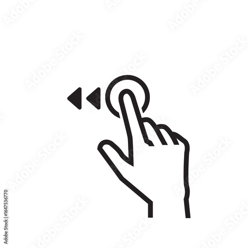 Swipe left icon slide vector template