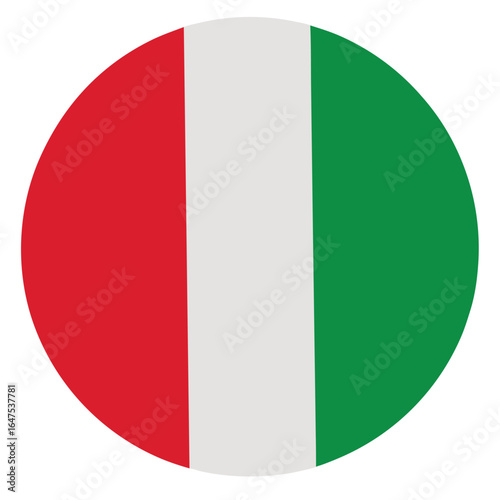 Free Download italy flag circular design with vertical red white and green stripes - GFXLoad