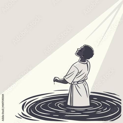 Kingdom of God. Minimalist painting