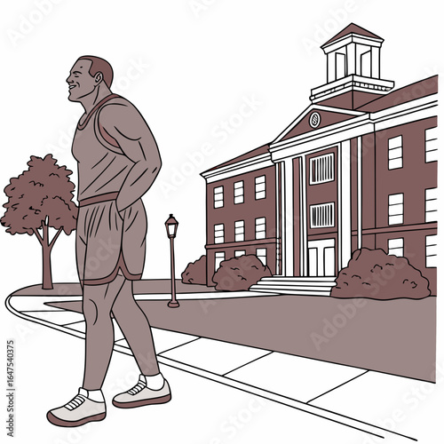 Gigantic handsome ultra muscular guy wearing gym shorts
