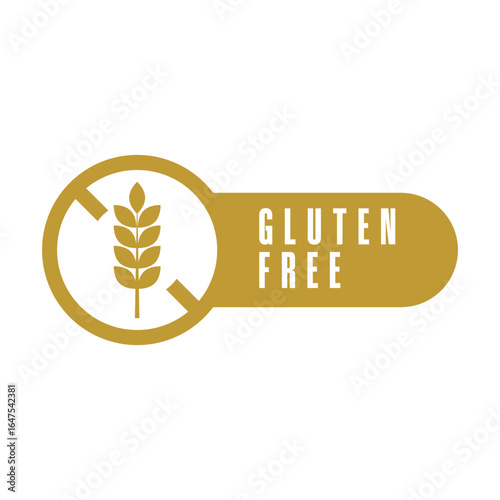 gluten free icon vector logo design template