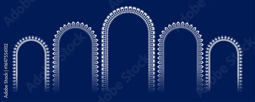 Durga Puja Border. and. Durga Puja Frame. arch Background. pattern on a. Durga Puja Sale. Background
