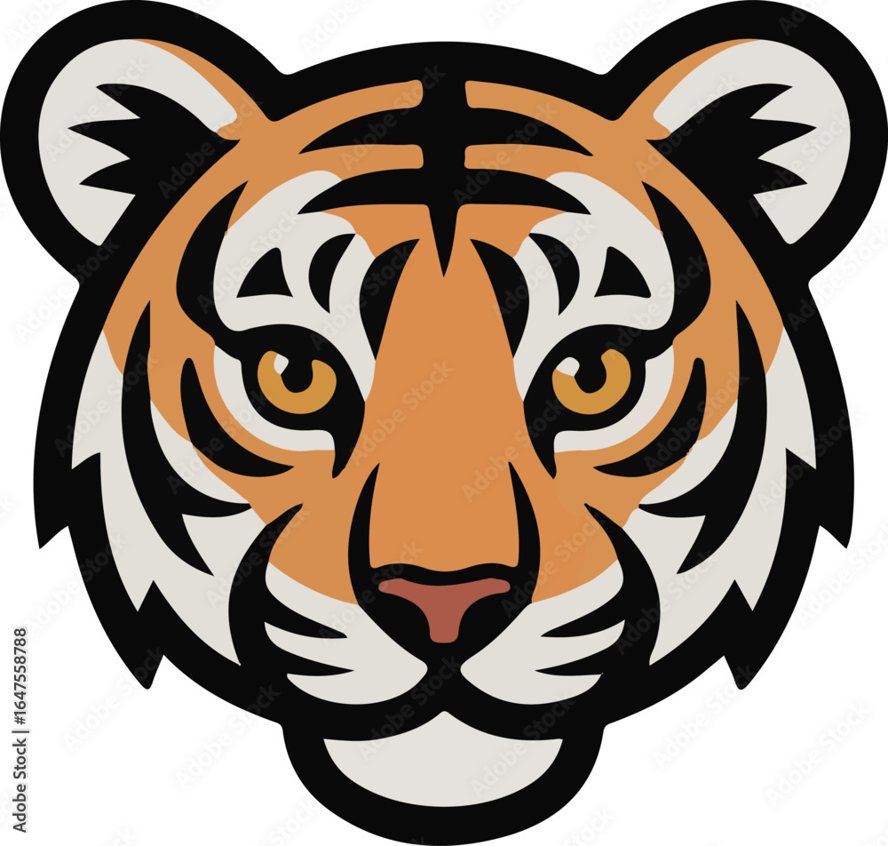 Fototapeta premium A tiger vector art illustration 