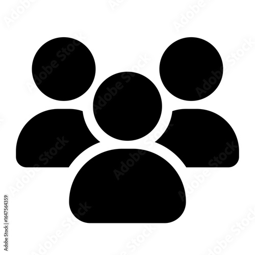 Three Black Person Icons