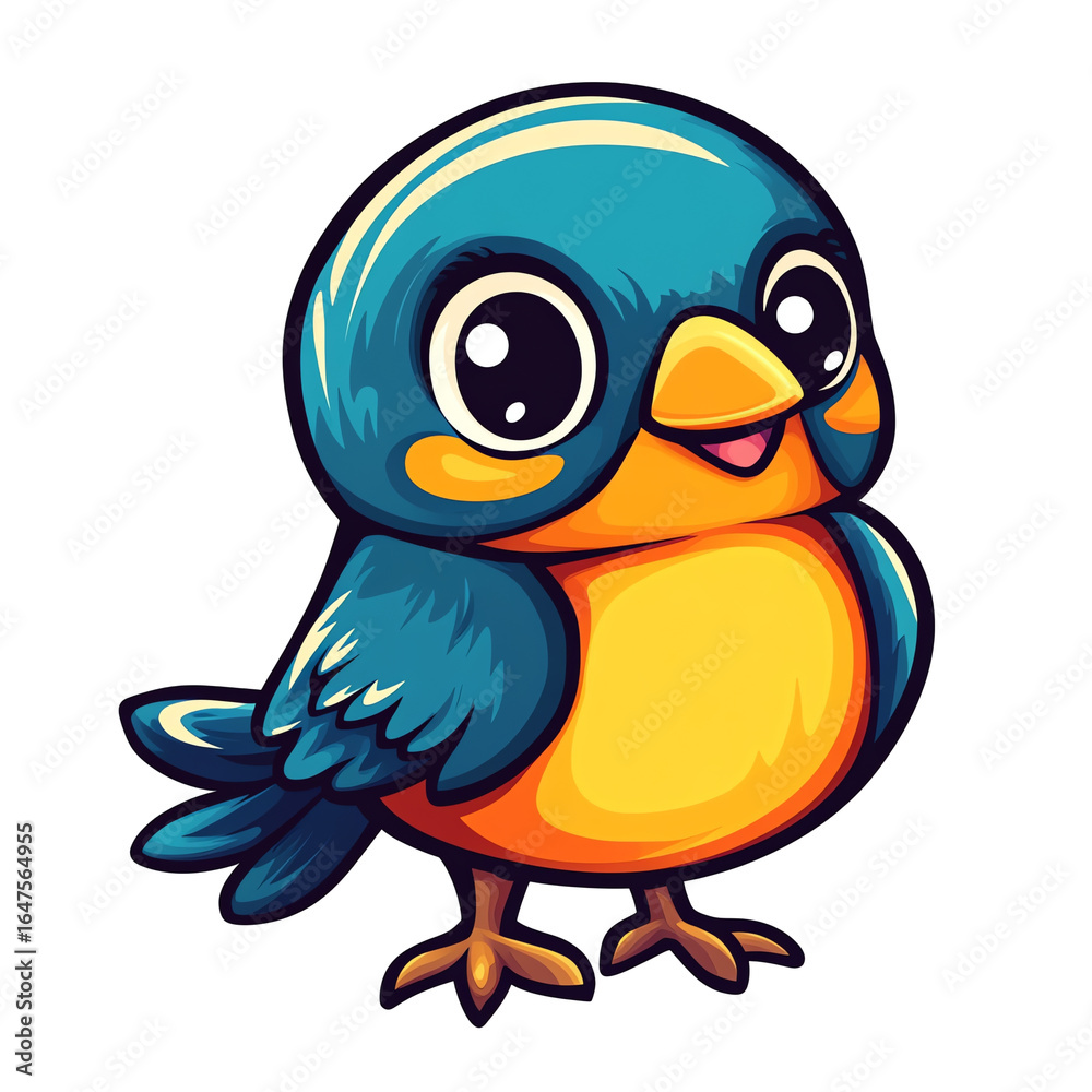 Naklejka premium Cute Bird Mascot Vector Logo