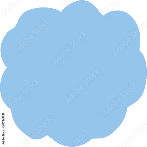 Blue color bubble for text