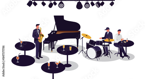 Jazz Band Live Performance in Club