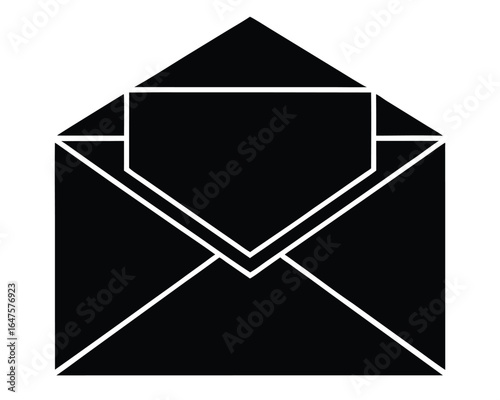 Open Envelope Mail Icon Communication & Message Delivery Concept