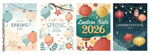 Colorful lanterns and floral designs showcase a vibrant celebration of spring in 2026.