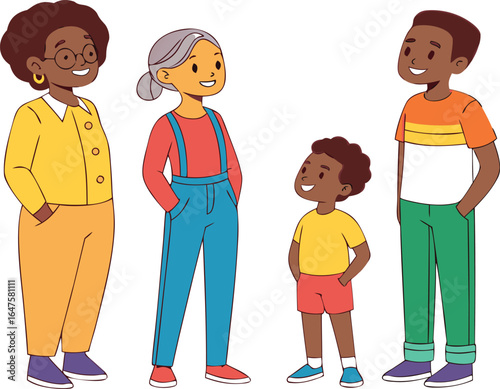 varied ethnicity individuals together design
