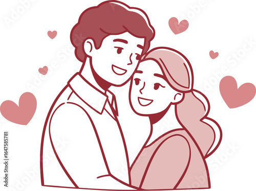 couple in love white background vector
