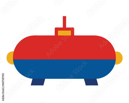 Colorful air tank vector icon for industrial gas storage.