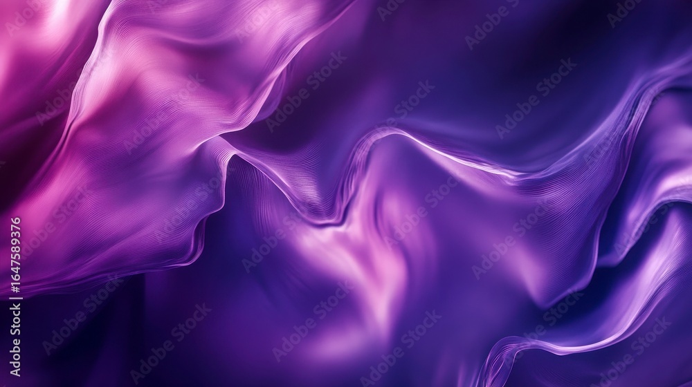 Fototapeta premium Abstract Flowing Fabric in Rich Purple and Pink Tones