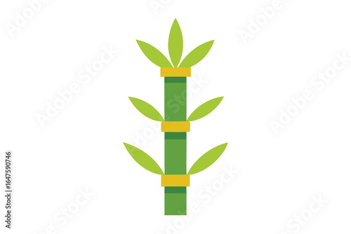 Fresh Bamboo Vector Icon Natural Green Growth for Design