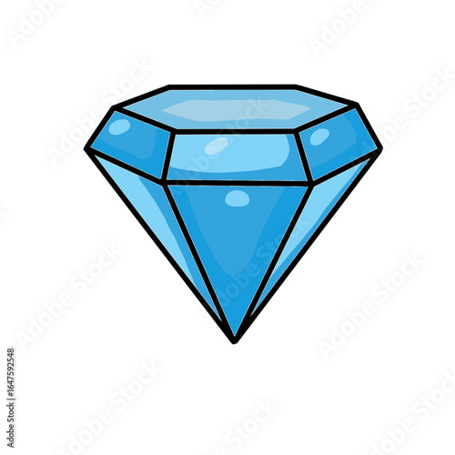 diamond gem stone crystal vector emoji illustration icon symbol sign sparkling