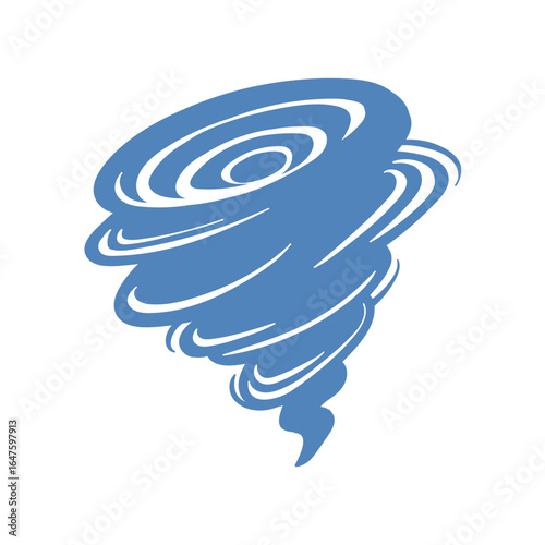 手描きのポップな竜巻・台風のイラストアイコン