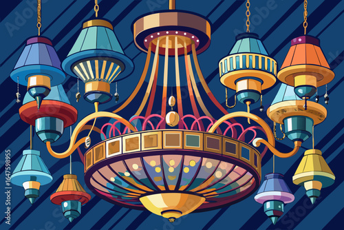 vector of Modern or classic chandeliers or ceiling lights for luxury and modern homes...