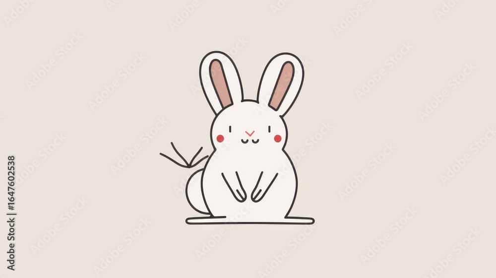 Fototapeta premium Cute Cartoon Animal