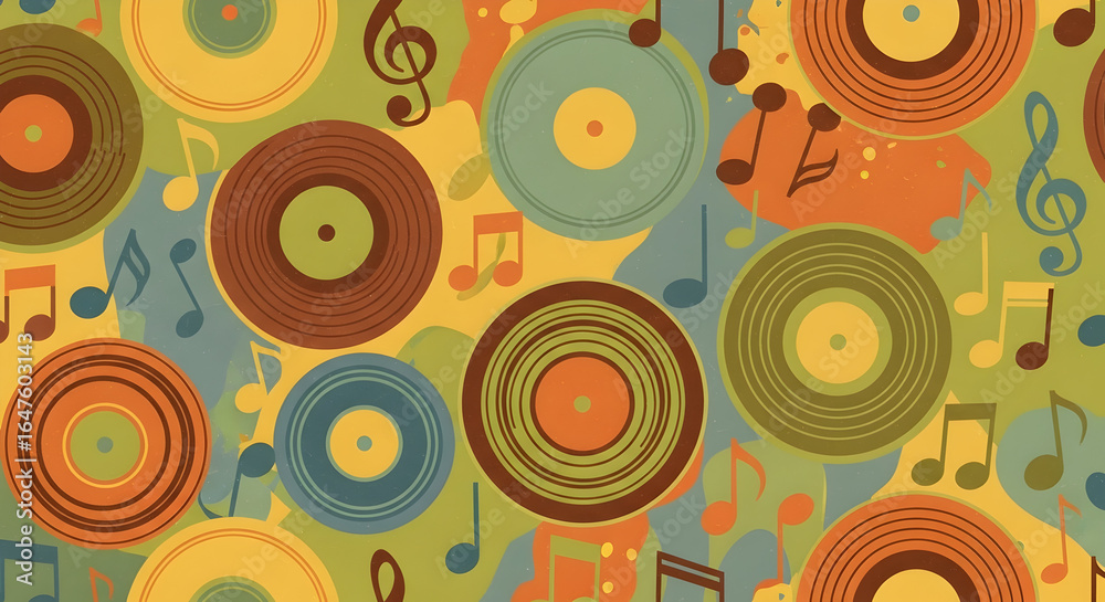 Fototapeta premium Abstract music design pattern