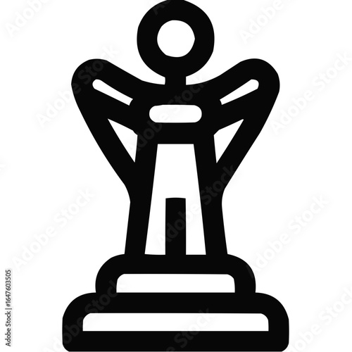 Trophy symbolizing victory and achievement in sports or competition  