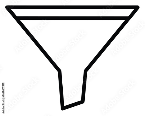 Streamline Process Funnel Icon Illustrates Efficient Workflow