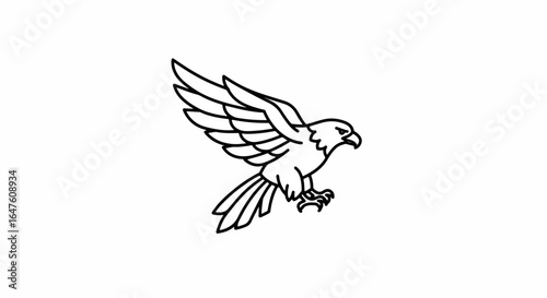 Soaring eagle illustration with a strong, modern design for brand identity and powerful visual impact