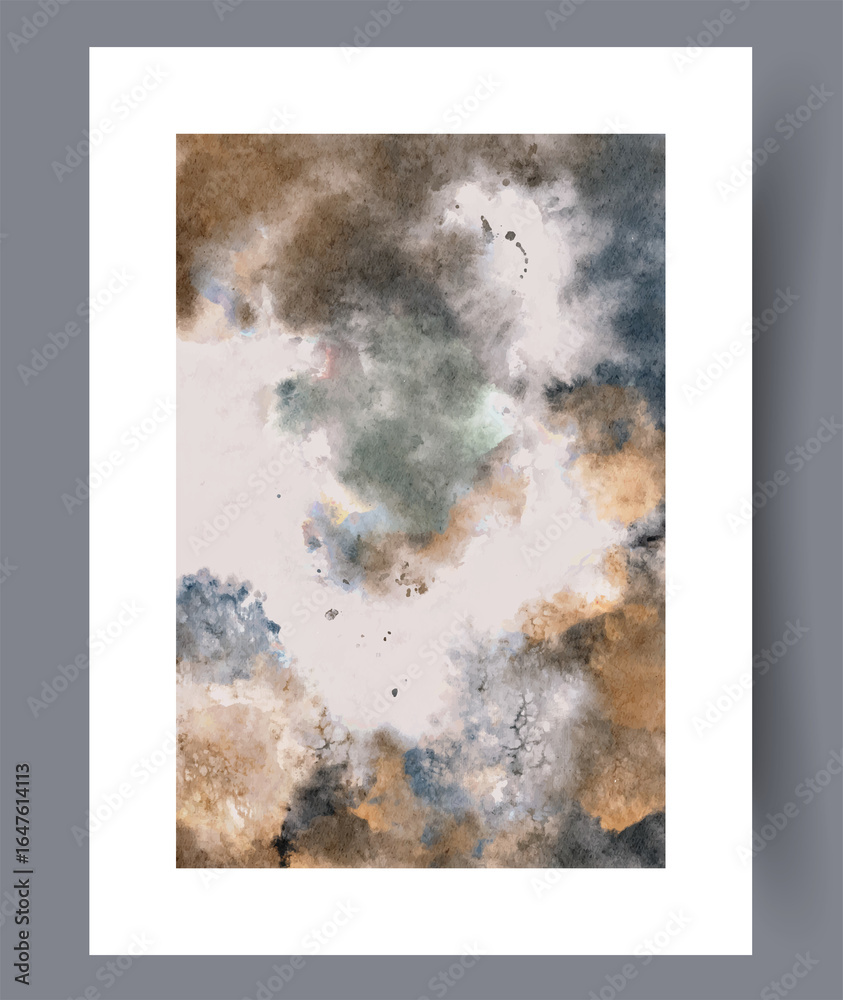 Naklejka premium This is an Abstract Cloudy Landscape featuring Earthy Tones along with Soft Hues for visual appeal