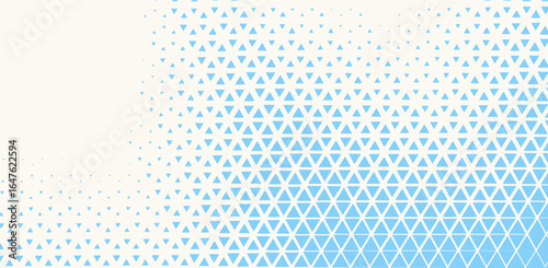 Triangles Halftone Pattern Vector Abstract Geometric Technology Background. Triangular Half Tone Texture