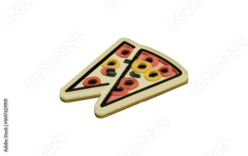 Pizza slices graphic design image
