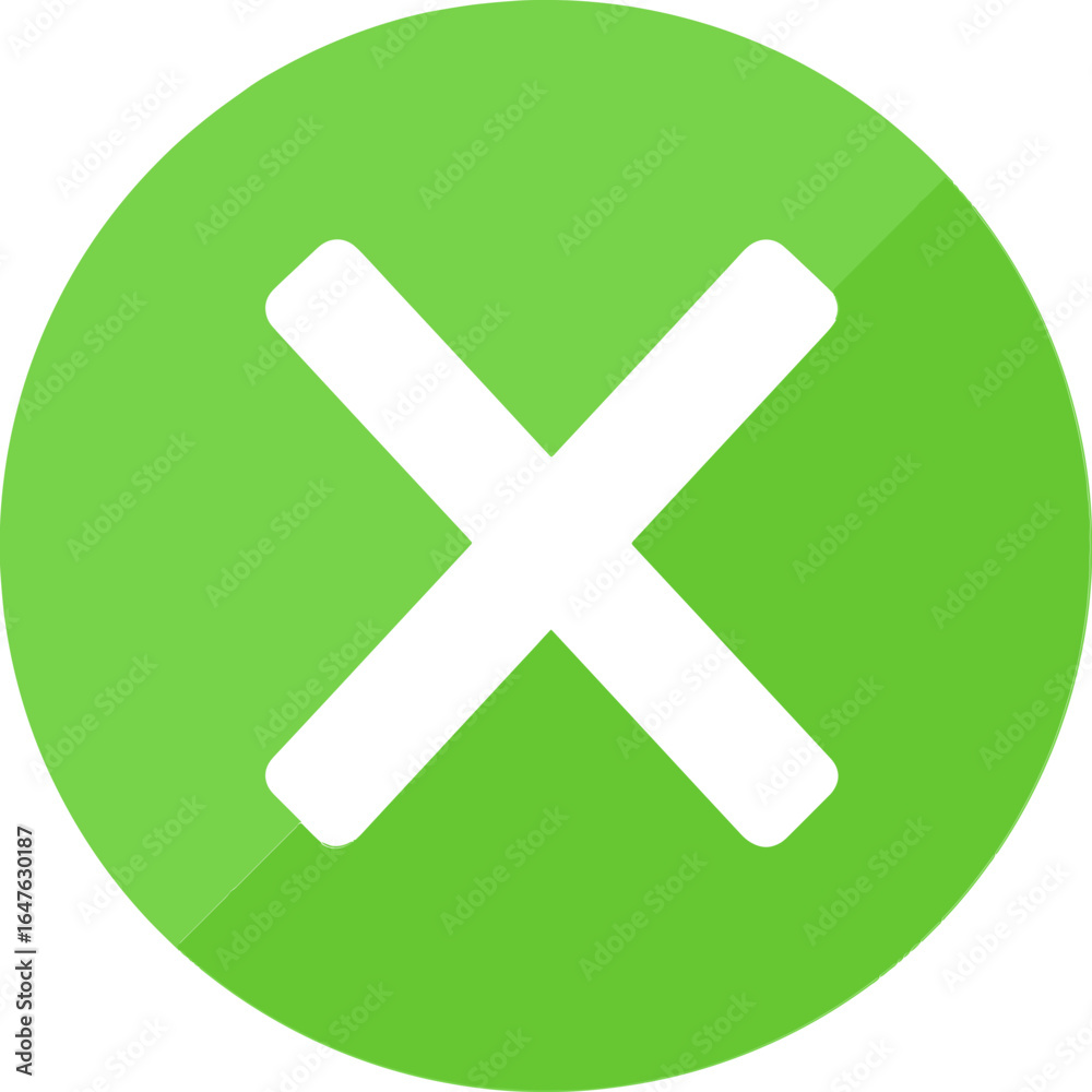 Fototapeta premium X Mark Inside Circular Frame Vector Icon