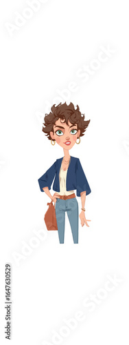 Woman in casual outfit illustration