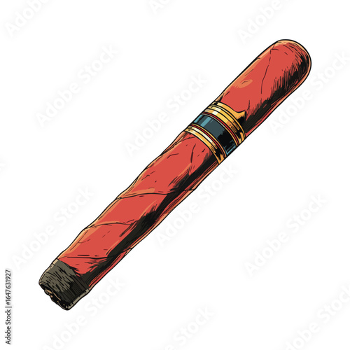 Vector illustration of cigar vector