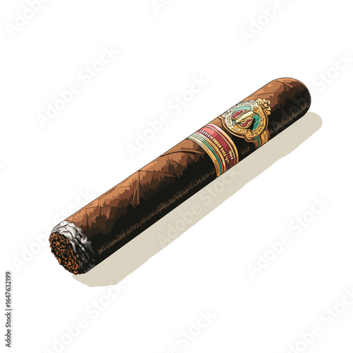 Vector illustration of cigar vector