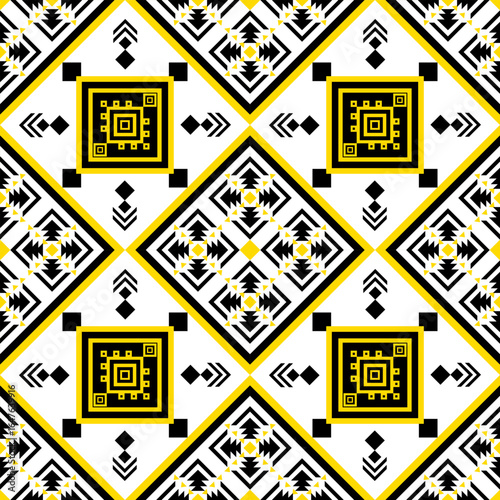 Tribal geometric textile pattern, ethnic, aztec, fabric, decorative, wall, wallpaper, wrapping paper, fabric, silk, scarf, pillow, book, backdrop and etc.