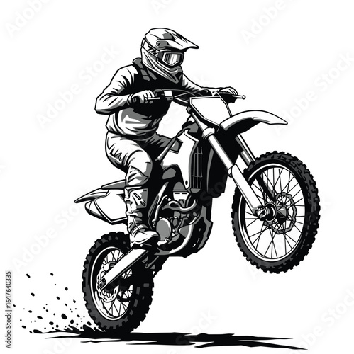 minimal and abstract motocross logo icon bike silhouette vector