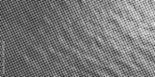 Dotted halftone gradient texture. Vanishing polka dot background. Repeating dots gradation pattern background. Black fading comic pop art overlay backdrop. vector