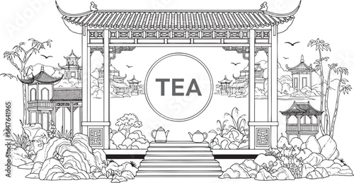 Vintage Tea House Entrance
