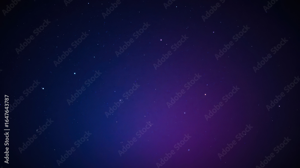 Fototapeta premium Stunning night sky filled with twinkling stars against gradient background of deep blue and purple hues, evoking sense of wonder and tranquility