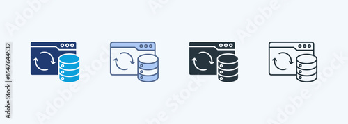 Data Backup Multiple Style Icon Collection