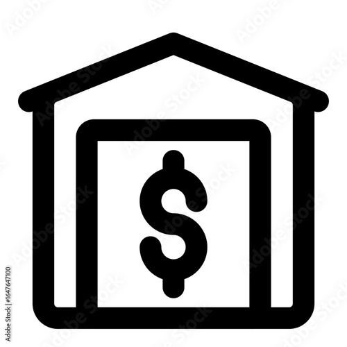 Building With Dollar Sign Icon