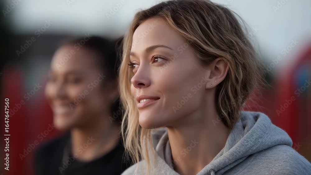 Smiling Woman Looks to the Future Smiling Woman Looks to the Future