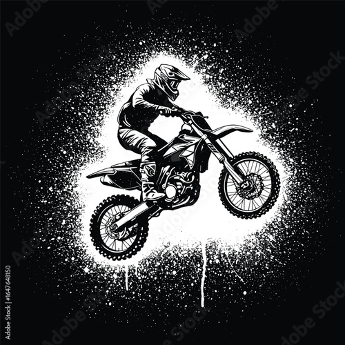 minimal and abstract motocross logo icon bike silhouette vector